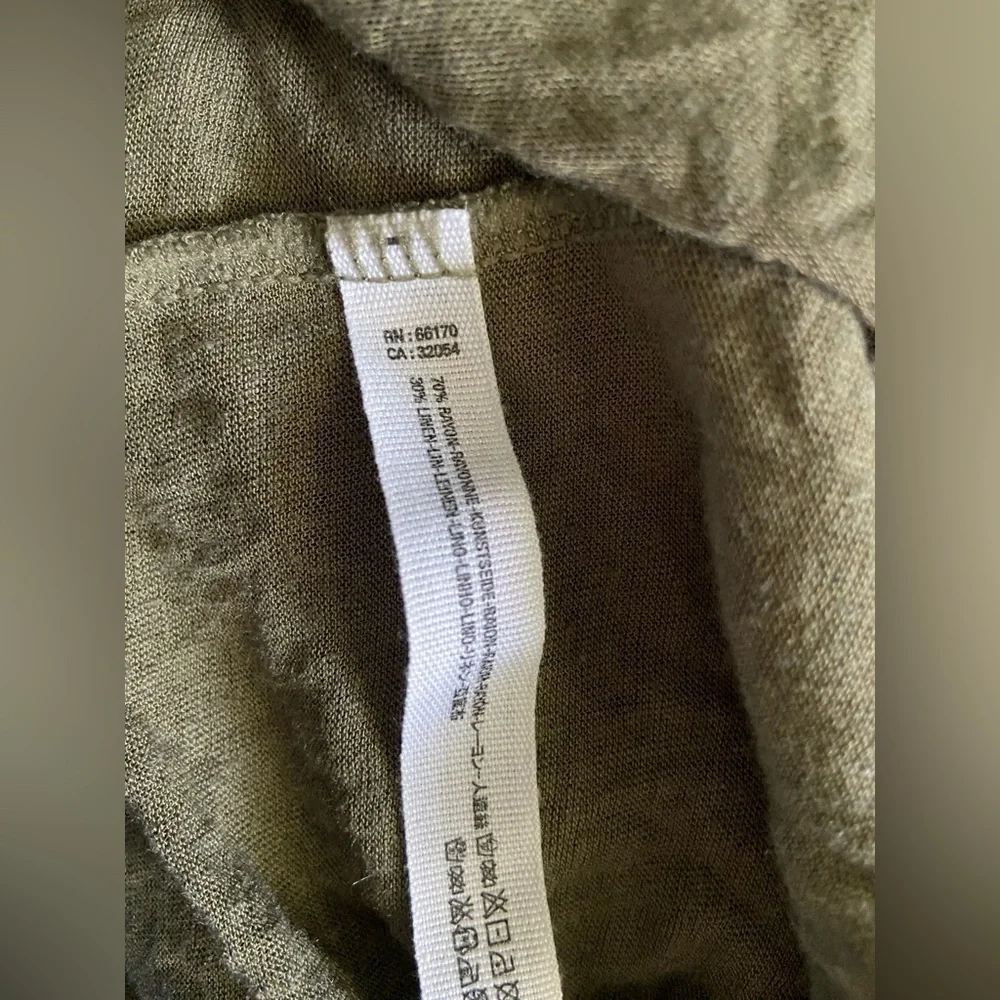 Free People Beach ‘Riverside’ Linen Tunic Sz Small Oversized Olive Green